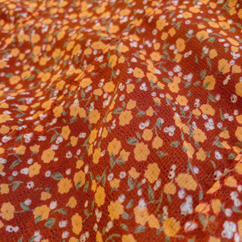 Floral mini skirt with built in shorts